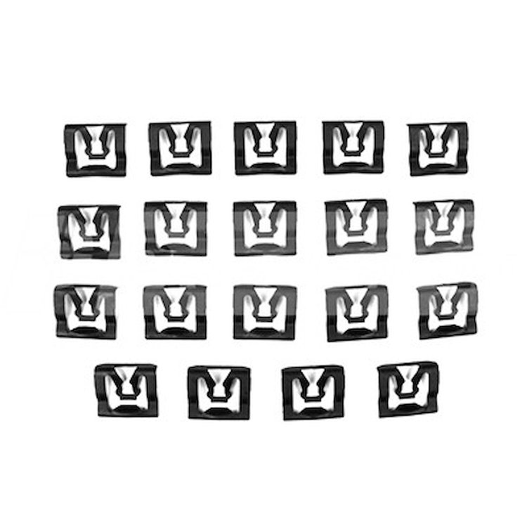 GMK3020715651S 19 Pieces Rear Window Reveal Molding Clip Set for 1965-1966 Ford Mustang Hardtop