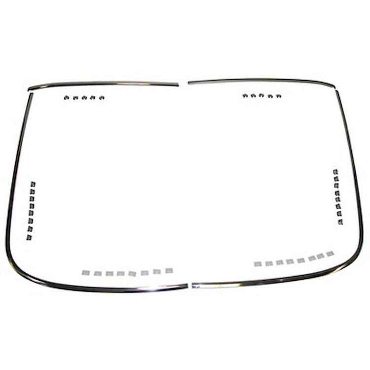 GMK302071565S 4 Piece Set Rear Window Reveal Molding Set for 1965-1966 Ford Mustang Fastback