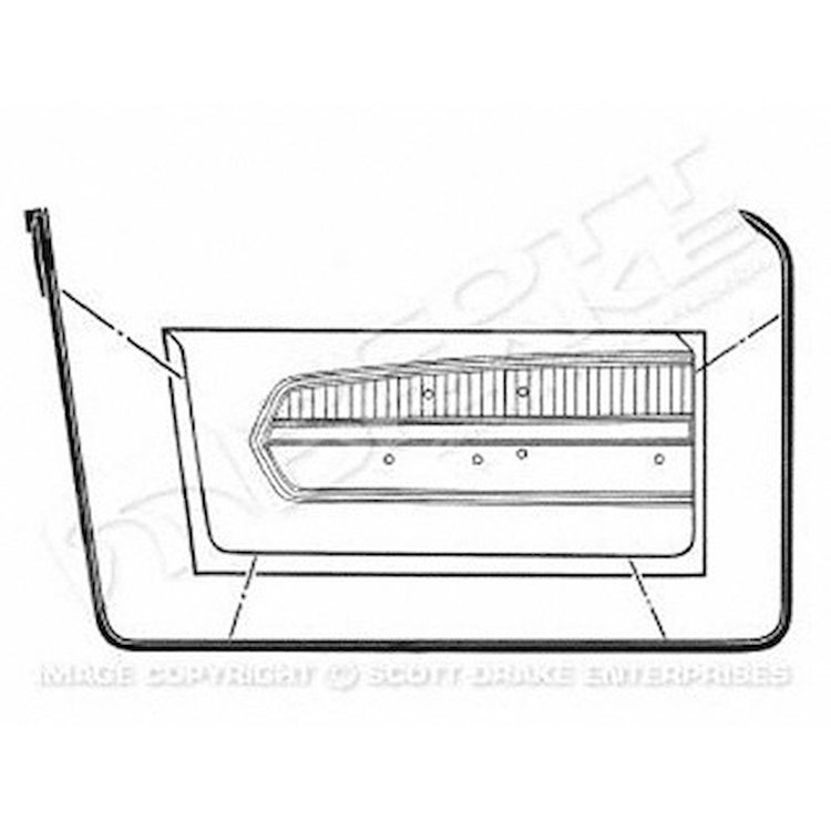 GMK302142567P Left/Driver Side/Right/Passenger Side Pair Door Weatherstrips for 1967-1968 Ford Mustang