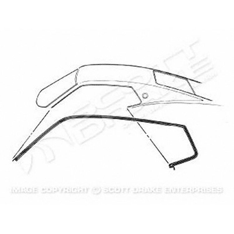 GMK3022537692P Left/Driver Side/Right/Passenger Side Pair Roof Rail Weatherstrips for 1969-1970 Ford Mustang Fastback