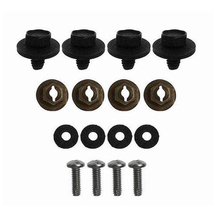 GMK3022925695S 4-Pieces Quarter Window Molding Hardware Kit for 1969-1970 Ford Mustang Fastback