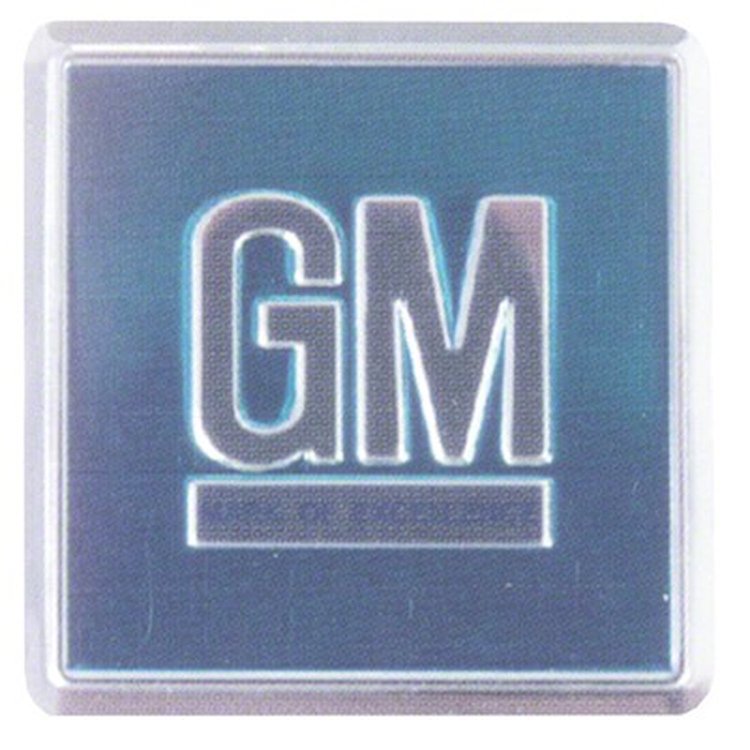 GMK4011453671 Aqua 'Gm' Door Jamb Decal for 1967 All Gm Cars
