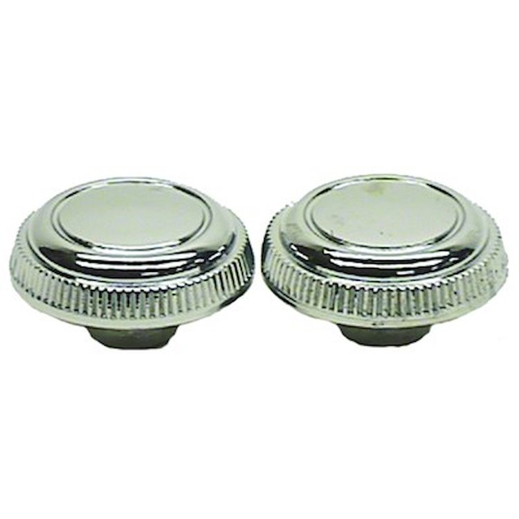 GMK4011523677P Chrome Radio Knob Set for 1967-1968 Chevrolet Radio [Pair] [Outer Knobs]