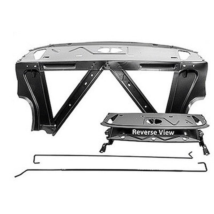 GMK4011712662S Trunk Hinges & Rods Package Tray & Rear Seat Divider Assembly for 1966-1967 Chevy Nova 2-Door Hardtop