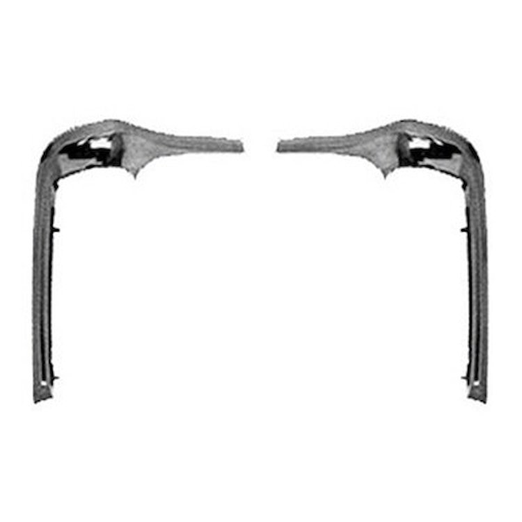 GMK401211568P Left/Driver Side/Right/Passenger Side Pair Fender Eyebrow Molding for 1968-1972 Chevy Nova