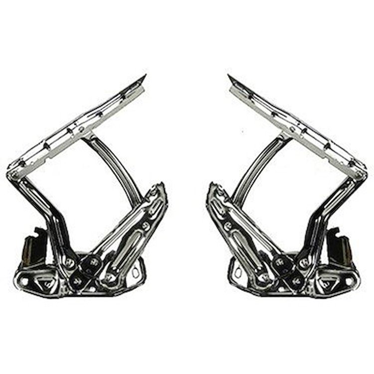 GMK402021067ACP Left/Driver Side/Right/Passenger Side Pair Hood Hinge Fits Select 1965-1969 Chevrolet, Pontiac Models