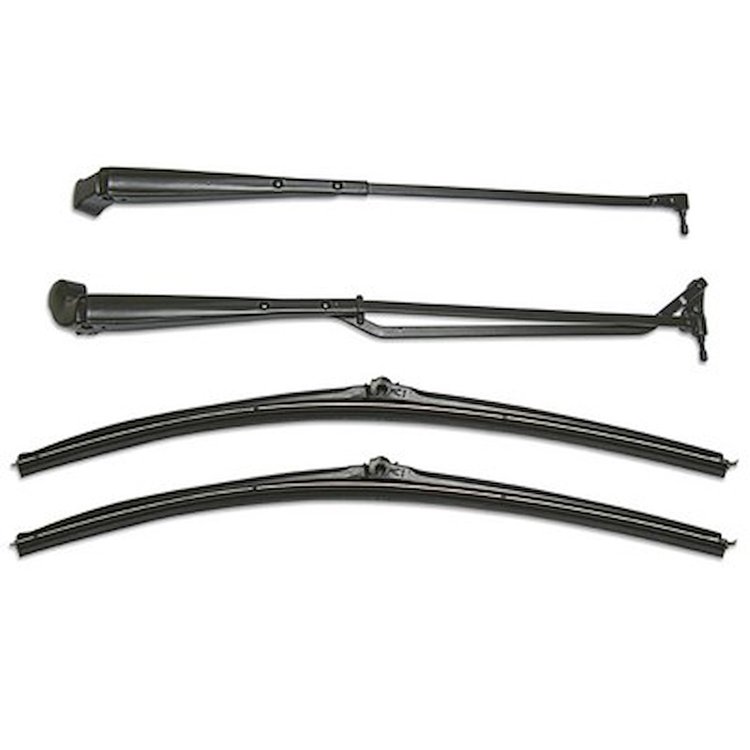 GMK4021242703K Black Stainless Steel Windshield Wiper Arm & Blade Kit for 1970-1981 Chevrolet Camaro