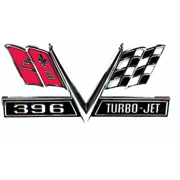 GMK4030130651P 396' 1967 Chevrolet 'Turbo-Jet Camaro Fender Emblem for 1965-1967 Chevrolet Chevelle