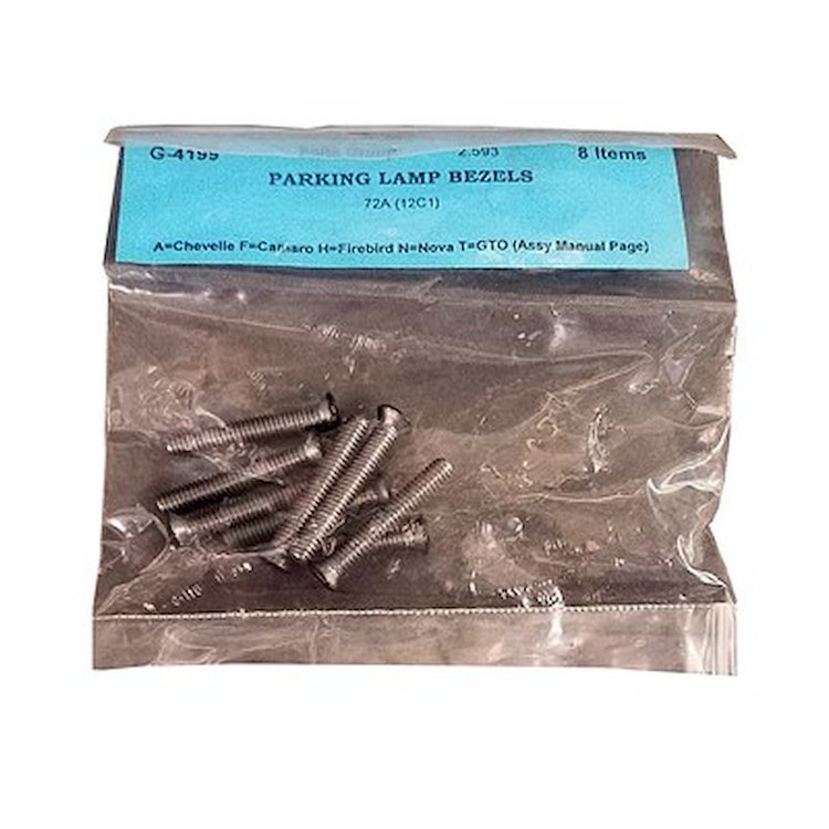 GMK4033076721S 8 Pieces Park Lamp Bezel Screw Kit for 1972 Chevrolet Chevelle