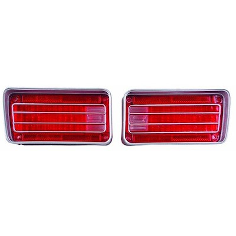GMK4033845702P Left/Driver Side/Right/Passenger Side Pair Tail Lamp Lenses for 1970 Chevrolet Malibu