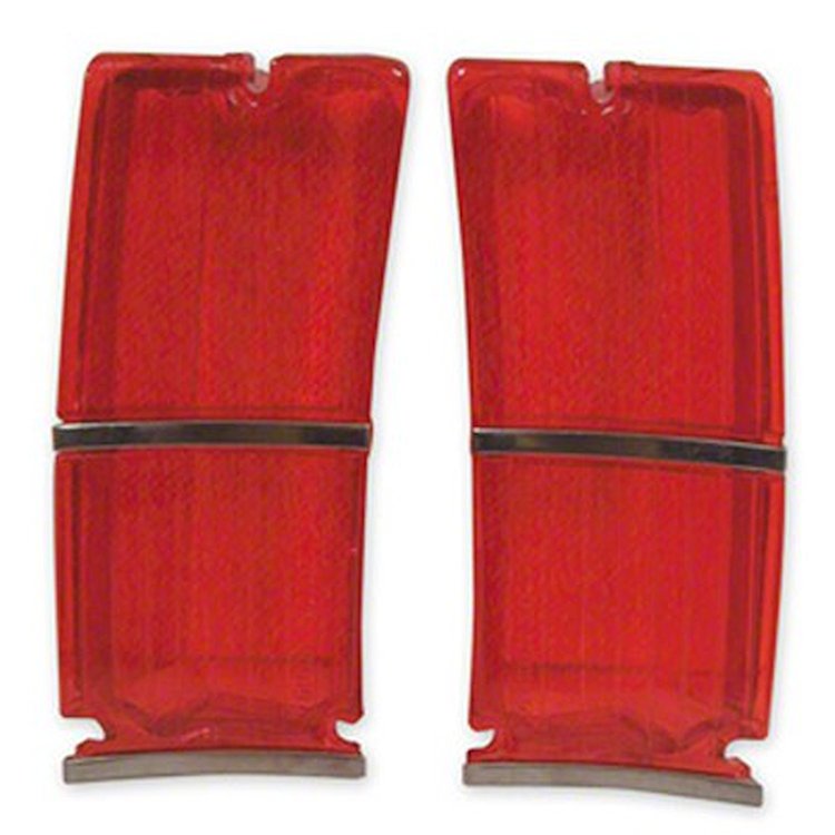 GMK4081845661P Left/Driver Side/Right/Passenger Side Pair Tail Lamp Lens for 1966 Chevrolet Chevelle Wagon