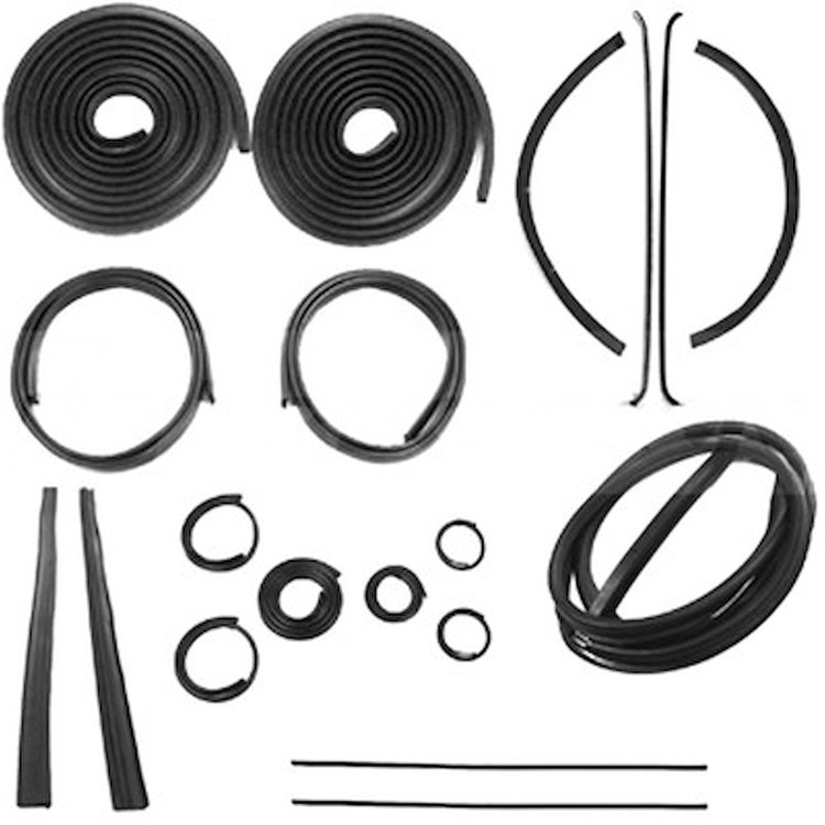 GMK4140900491S Without Chrome Reveal Molding Weatherstrip Kit for 1949-1950 1st Series Truck