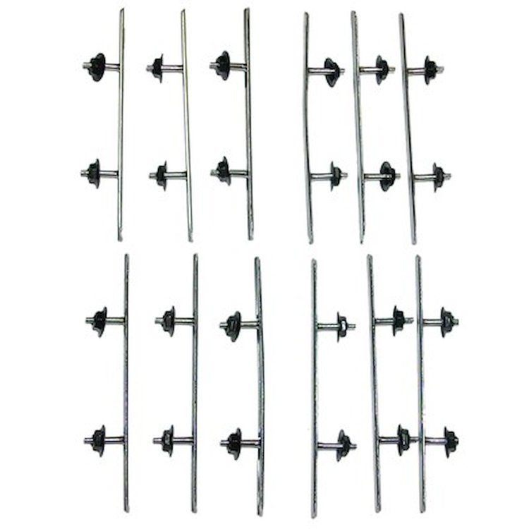 GMK432061567S 12-Piece Kit With Nuts Quarter Panel Louver Set for 1967-1968 Pontiac Firebird