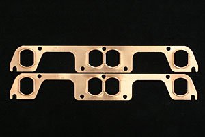 Pro Copper Exhaust Gaskets Small Block Chevy with Hooker-style adapter plate
