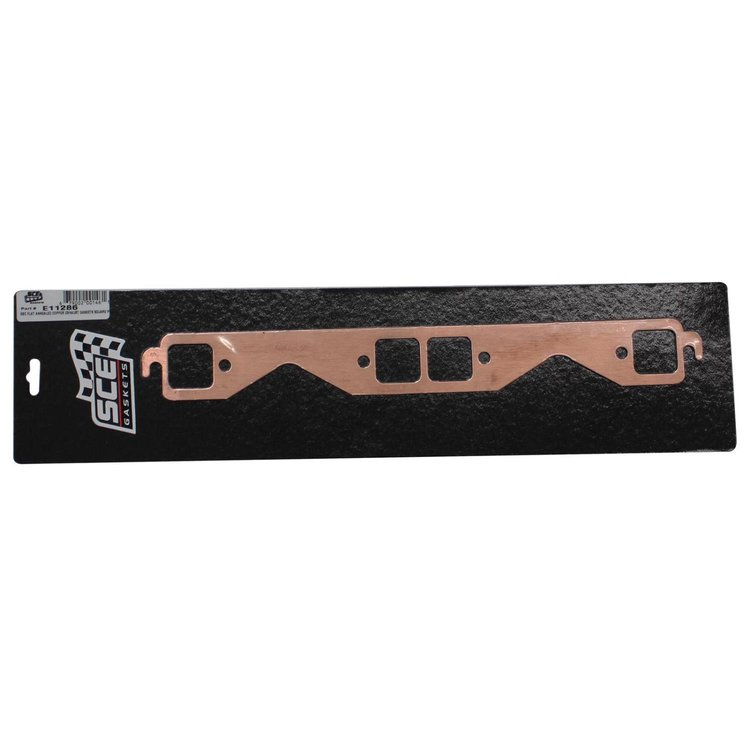 Annealed Pro Copper Exhaust Gaskets Small Block Chevy with 1.45" Square Ports