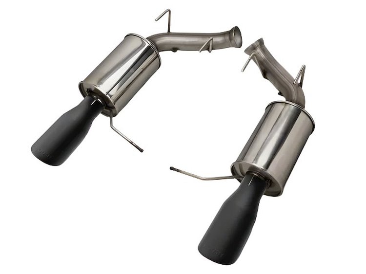 421127-BLK Axle-Back Exhaust System for 2011-2014 Ford Mustang GT 5.0L [4 in. Black Dual Tips]