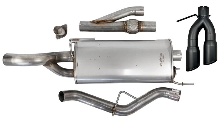 422264-BLK Active Ready Cat-Back Exhaust System Fits Select Ford F-150 5.0L [Side-Exit]