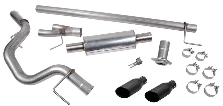 422266-BLK Cat-Back Exhaust System Fits Select Ford F-150 5.0L [Side-Exit, Black Tips]