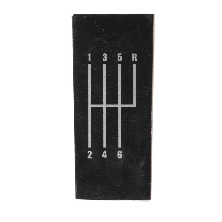 6 speed shift pattern plate for 1977 1982 Chevy Corvette