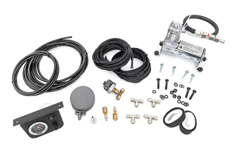 10100 Air Bag Compressor Kit; Onboard; w/Gauge;