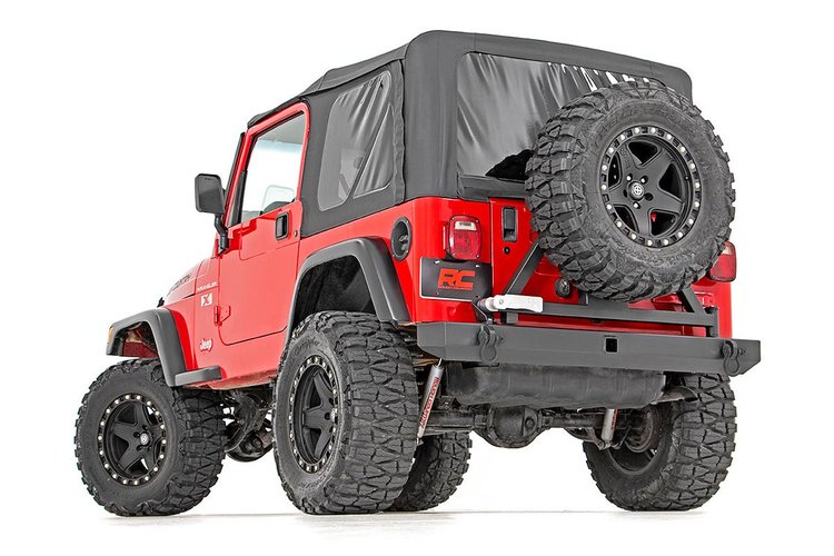 10592A Jeep Classic Full Width Rear Bumper w/Tire Carrier (87-06 Wrangler YJ/TJ)