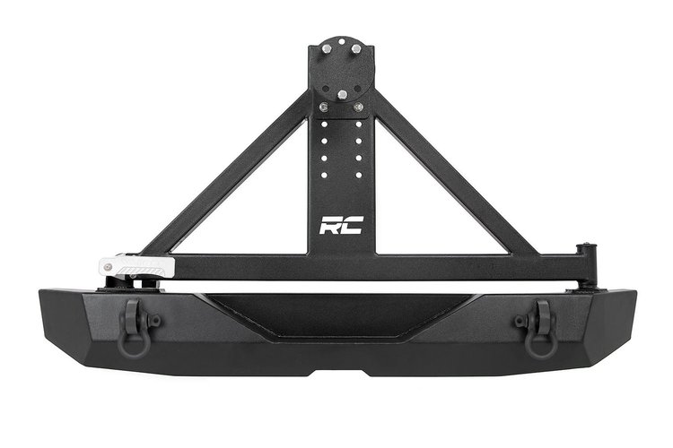 10594A Jeep Rock Crawler Rear HD Bumper w/Tire Carrier (07-18 Wrangler JK)