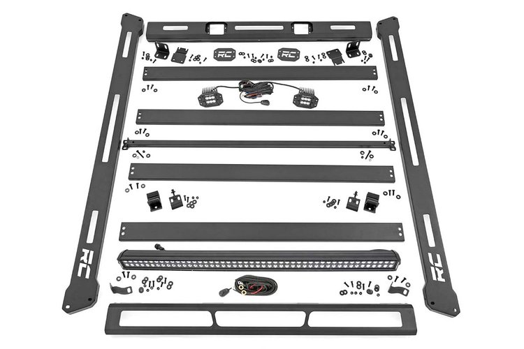 10622 Jeep Roof Rack System w/ Black-Series LED Lights (18-20 JL)