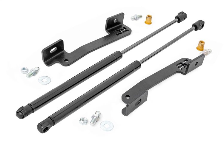 10629 Hydraulic Hood Assist; Incl. Gas Charged Cylinders; Upper/Lower Hood Mounts; Hardware;