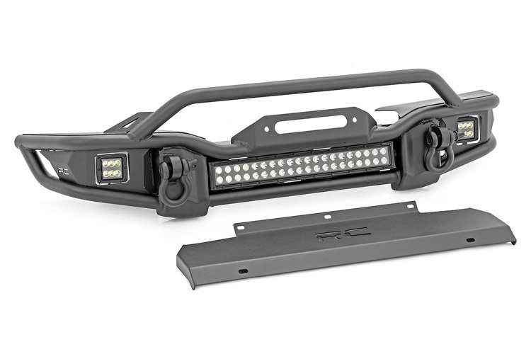 10647 Front Winch Bumper, Tubular, Skid Plate, Jeep Gladiator JT/Wrangler JK & JL