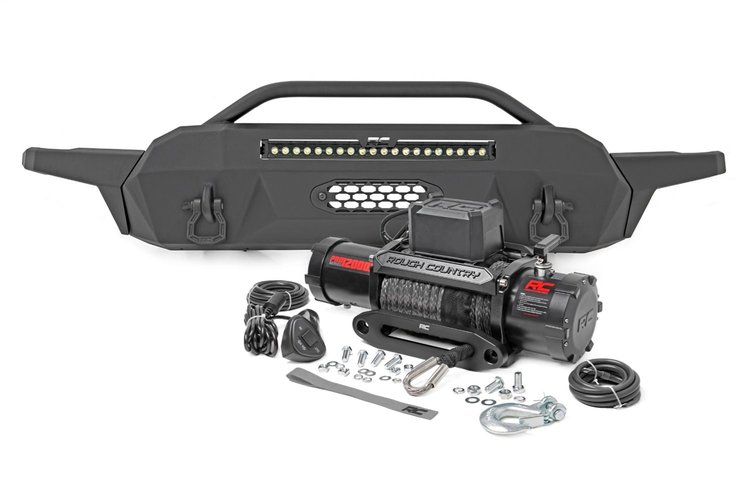 10729 Front Bumper, Hybrid, 20" Blk DRL LED, Toyota Tacoma 4WD (2016-2023)