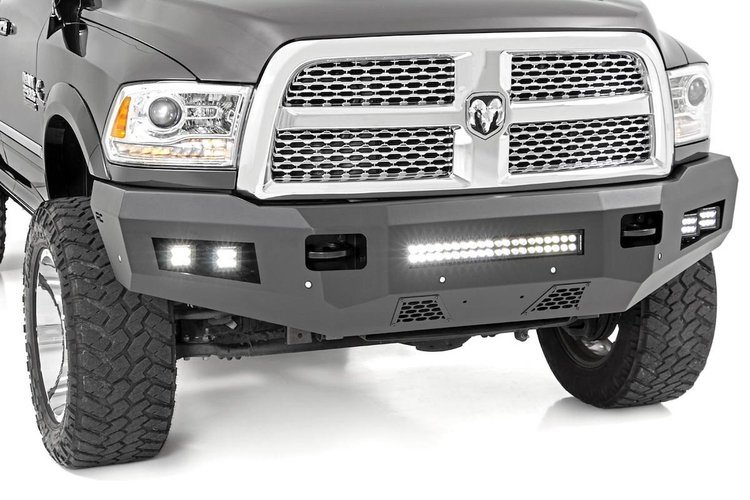 10785 LED Front Bumper; Front; 2 in. LED Cubes; 20 in. LED Light Bar; Durable All Steel Construction; 15000 Lumens Of Lighting P