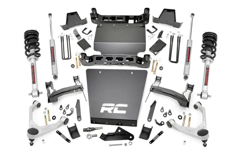 11633 Suspension Lift Kit w/N3 Shocks; 7 in. Lift; Stamped Steel LCA; Forged UCA; Bracket; N3 Strut; w/N3 Rear Shocks;