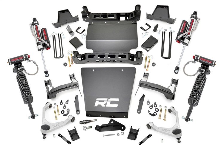 11650 Suspension Lift Kit w/Vertex Shocks; 7 in. Lift; Stamped Steel LCA; Forged UCA; Bracket; Vertex Coilovers; w/Vertex Shocks