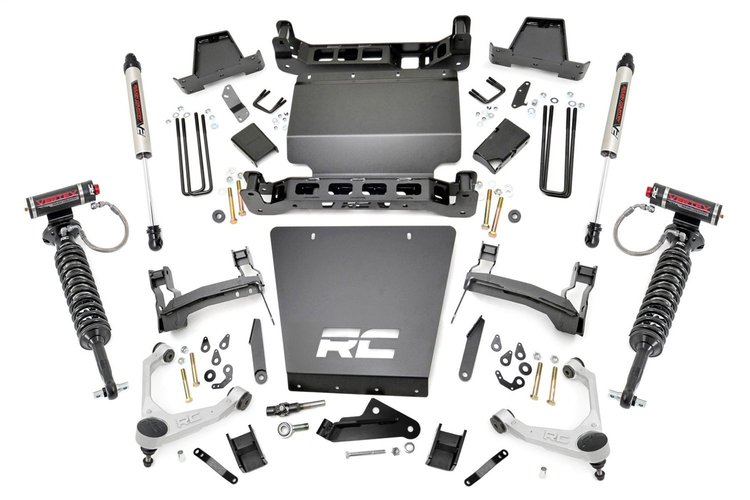 11657 Suspension Lift Kit w/V2 Shocks; 7 in. Lift; Stamped Steel LCA; Forged UCA; Bracket; Vertex Coilovers; w/V2 Rear Shocks;