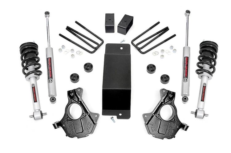 11932 3.5in GM Suspension Lift, Knuckle Kit w/ Struts (07-13 1500 PU 4WD, Cast Steel)