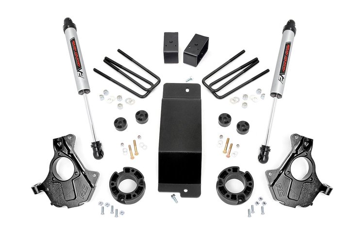 11970 3.5in GM Susp Lift, Knuckle Kit w/ V2 Monotube (07-13 1500 PU 4WD, Cast Steel)