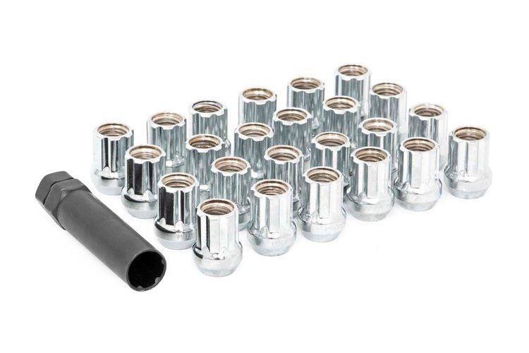 121524CHOE Wheel Installation Kit; Lug Nut Set; M12x1.5; Set Of 24; Chrome; Open End;