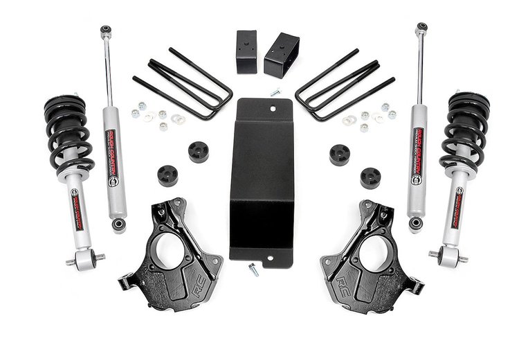 12432 3.5in GM Suspension Lift, Knuckle Kit w/ Struts (14-18 1500 PU 4WD, Cast Steel)