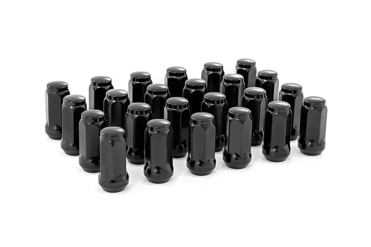 141524CBLK M14 x 1.5 Lug Nut Set of 24, Black Closed