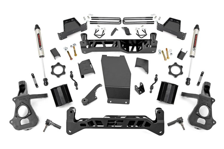 17470 7in GM Susp Lift Kit w/ V2 Shcks (14-18 1500 PU 4WD, Alum/Stmpd Steel)
