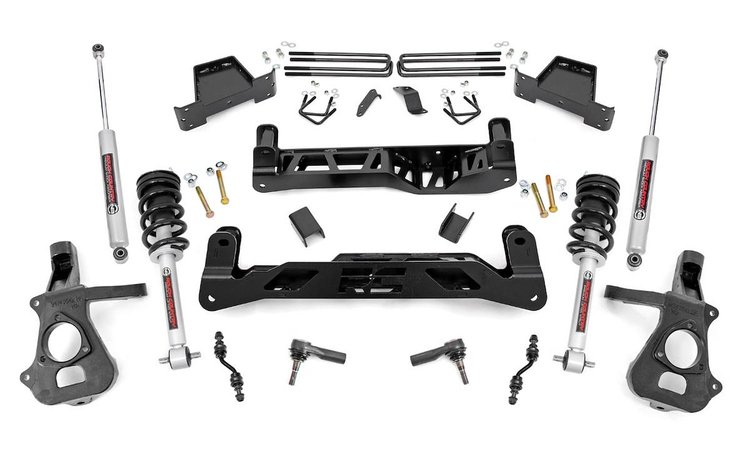 18734 7in GM Susp Lift Kit, Lifted Struts (14-18 1500 PU 2WD, Alum/Stamped Steel)