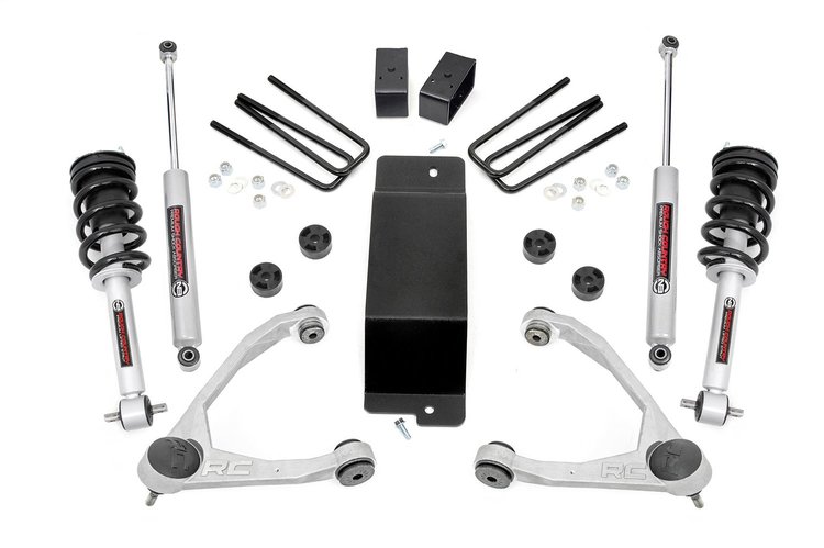 19432 3.5in GM Suspension Lift Kit, Upper Control Arms, N3 Struts (14-16 1500 PU 4WD)