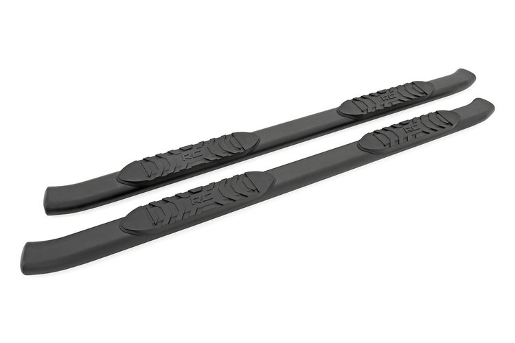 21008 Oval Nerf Step Bar; Pair; Black; Incl. Hardware;