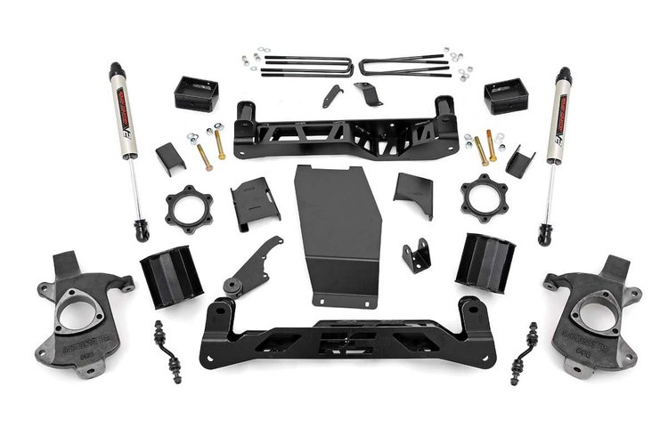 22370 5in GM Suspension Lift Kit w/V2 Monotube Shocks (14-18 1500 PU 4WD, Cast Steel)