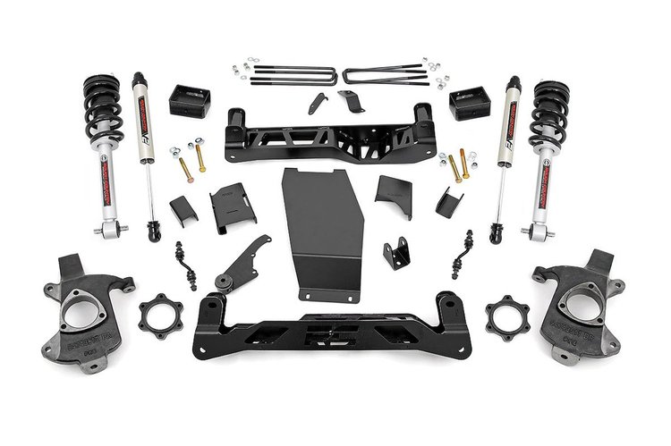 22371 5in GM Susp Lift Kit w/V2 Monotube Shks & Struts (14-18 1500 PU 4WD, Cast Steel)