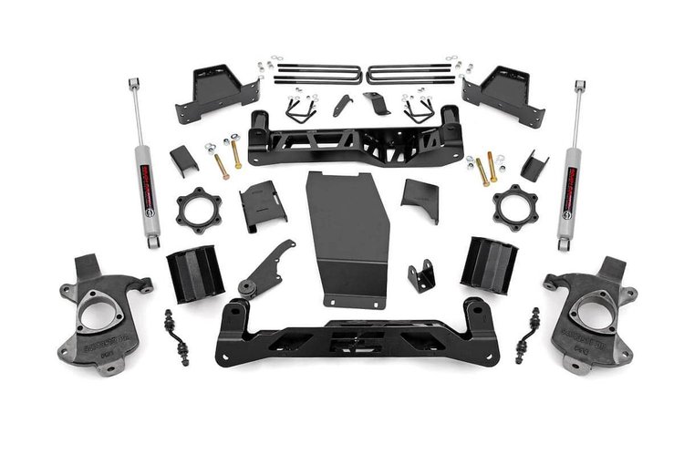 22731 6in GM Suspension Lift Kit w/N3 (14-18 1500 PU 4WD, Aluminum/Stamped Steel)