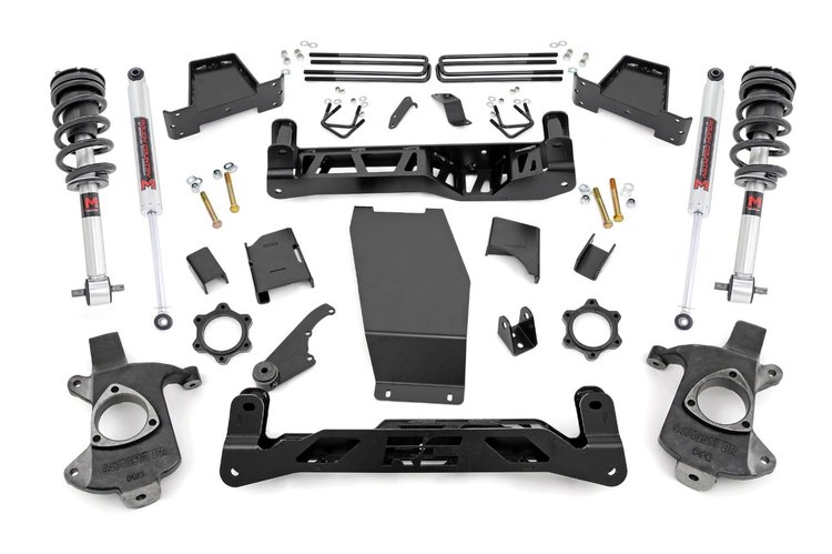 22740 Suspension Lift Kit w/Shocks; 6 in. Lift; Incl. Lifted Knucles; Front/Rear Crossmembers; Upper Strut Spacers; Stock Cast A