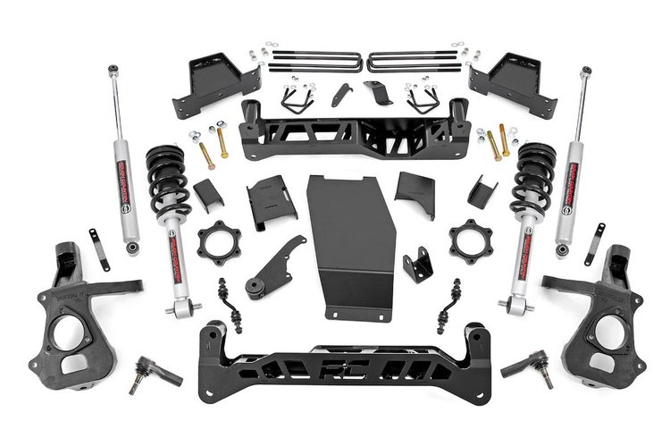 22833 7in GM Suspension Lift Kit, Lifted Struts (14-18 1500 PU 4WD, Cast Steel)