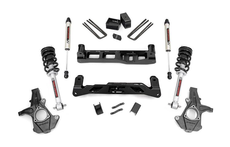 24771 5in GM Suspension Lift Kit w/V2 Shocks & Struts (14-17 1500 PU 2WD, Cast Steel)
