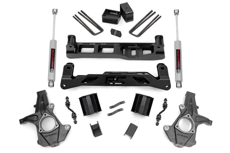 24831 5in GM Suspension Lift Kit w/N2.0 (14-18 1500 PU 2WD, Aluminum/Stamped Steel)